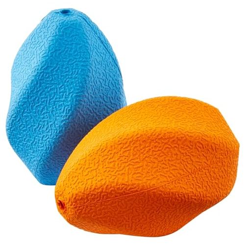 Amazon Basics Interactive Dog Treat Dispensing Enrichment Chew Toy, Medium, Multi Color, 2-Pack