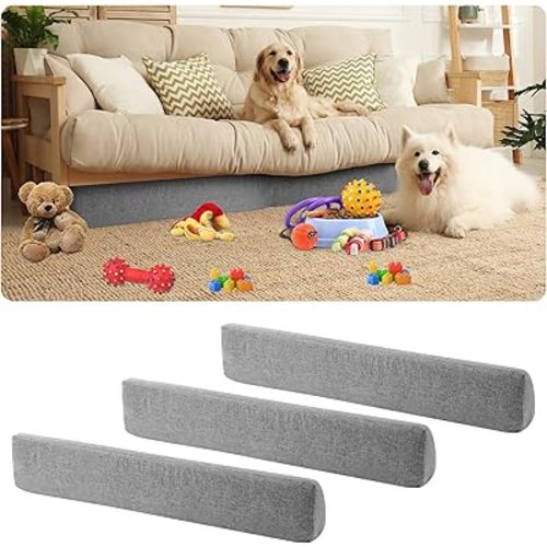 MABOZOO Triangular Toy Blocker for Under Furniture, Under Couch Blocker, Under Sofa Toy Blockers for Pets, Bed Blockers for Under Bed, Stop Things from Sofa, Bed, Other Furniture(3 Pack)
