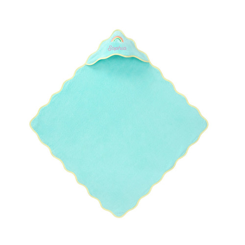 Stoney Clover Lane Rainbow Scallop Baby Hooded Towel