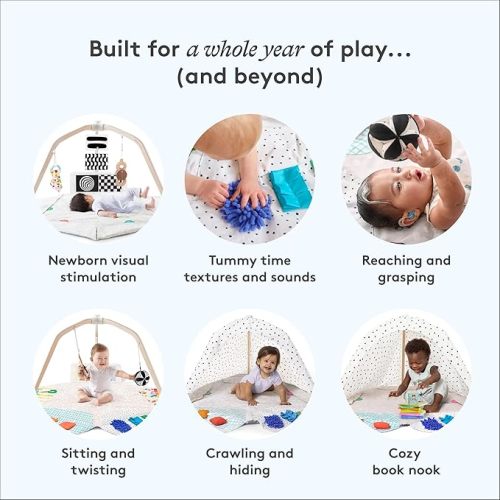 LOVEVERY | The Play Gym | Award Winning For Baby , Stage-Based Developmental Activity Gym & Play Mat for Baby to Toddler