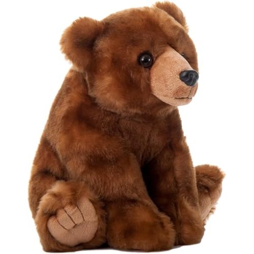 The Petting Zoo Brown Bear Stuffed Animal, Wild Onez, Kids Gifts, 12 in