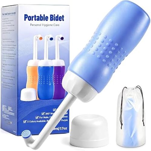 Peri Bottle for Postpartum Care, 500ml/17oz Perineal Cleansing Bottle with 360° Spray & Extendable Nozzle, Upside Down Design for Post-Birth Recovery, Portable Maternity Bathroom Essential
