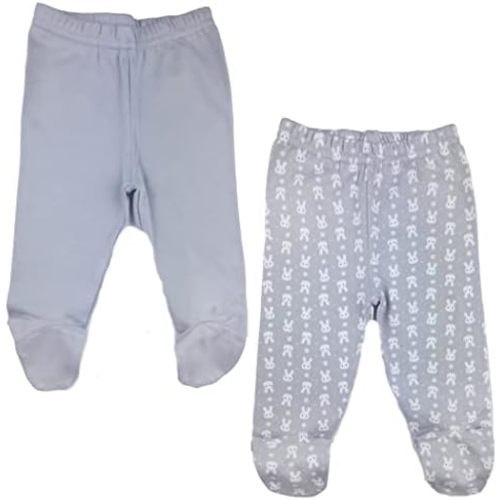 123 Bear 100% Cotton Baby Pants/Leggings with Footies 100% Cotton Unisex Boys Girls