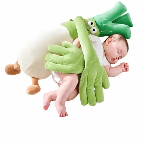 MEACAOFG MEACAOFG Scallion Baby Co-Sleeping Doll - Realistic Rhythmic Patting Companion for Newborn Sleep & Comfort - MEACAOFG Scallion Baby Co-Sleeping Doll - Realistic Rhythmic Patting Companion for Newborn Sleep & Comfort