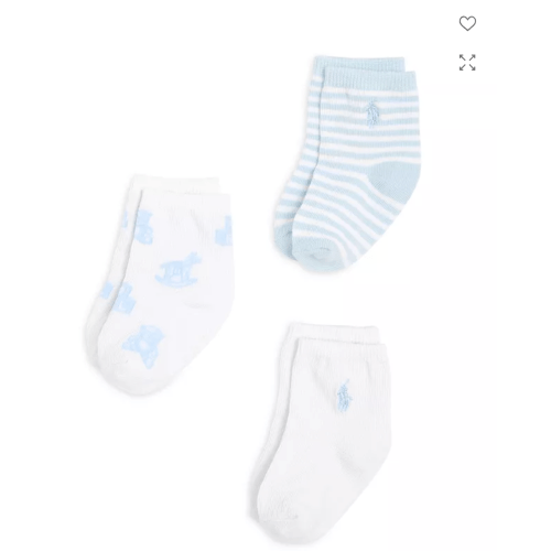Ralph Lauren
Essential Tossed Bear Socks, Pack of 3 - Baby