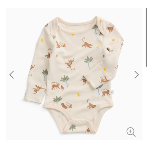 Shop Monkeys Long Sleeve Bodysuit in Soft Fabric | MORI US