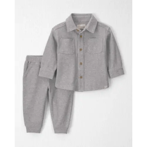 Baby Boy 2-Piece Organic Cotton Waffle Knit Top & Pant Set - Little Planet | Carter's