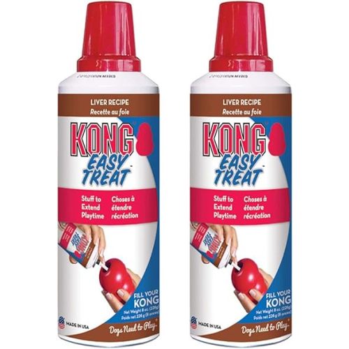 KONG - Easy Treat - Dog Treat Paste - Liver - 8 Ounce (Best Used Classic Rubber Toys) - 2 Pack