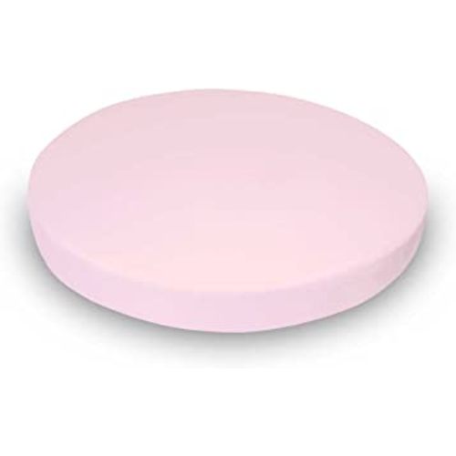 SheetWorld Baby Fitted Round Crib Sheet, 100% Cotton Jersey Hypoallergenic Sheet, Unisex Boy Girl, 42 x 42 inches, Baby Pink, Made in USA