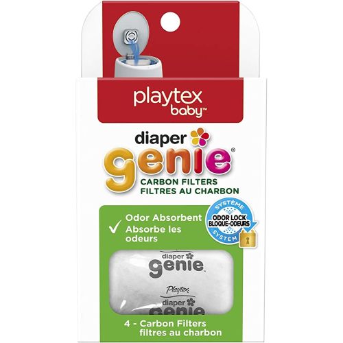Diaper Genie Carbon Filter (4-Pack) | Diaper Pail Odor Eliminator & Deodorizer | Compatible with the Diaper Genie Complete and Expressions Pail