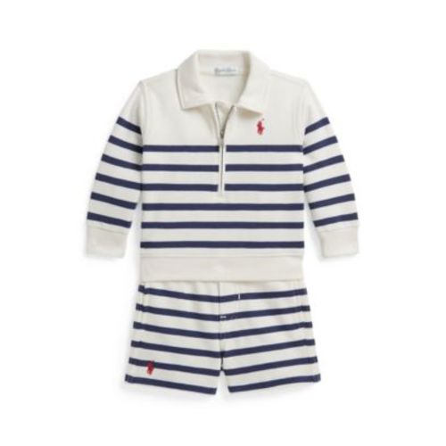 Baby Boys' Striped Pull-On T-Shirt & Shorts, 2-Piece Set