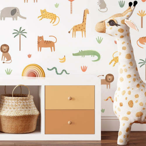 Safari Soiree Fabric Wall Decals - Full Set