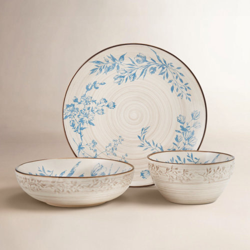 Birch Lane™ Salma 12-Piece Stoneware Dinnerware Set, Service for 4 & Reviews | Birch Lane