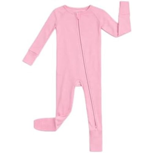 Liyah Loom® Signature Bamboo Baby Romper – Solid Color 2-Way Zipper Pajamas, Breathable Sleep & Play for babies 0–18M