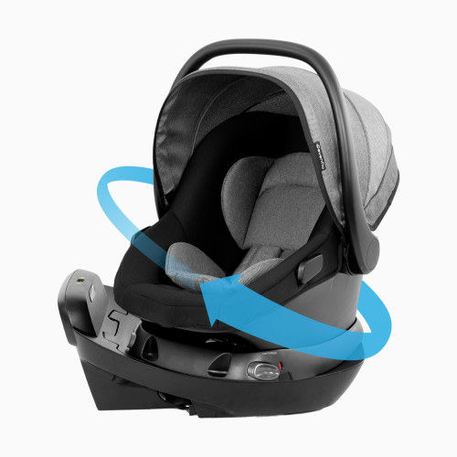 Shyft Intuiti Travel System with Revolve180 LiteMax NXT Rotational Infant Car Seat - Fossil Gray