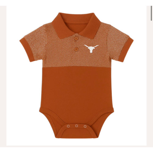 Infant Texas Longhorns Honeycomb Polo Creeper | University Co-op