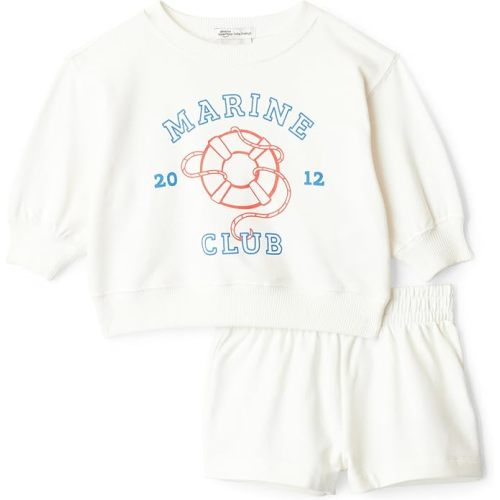 Amazon Essentials x Sofia Grainge Unisex Babies Toddlers and Kids' Sweatshirt and Shorts French Terry Play Set