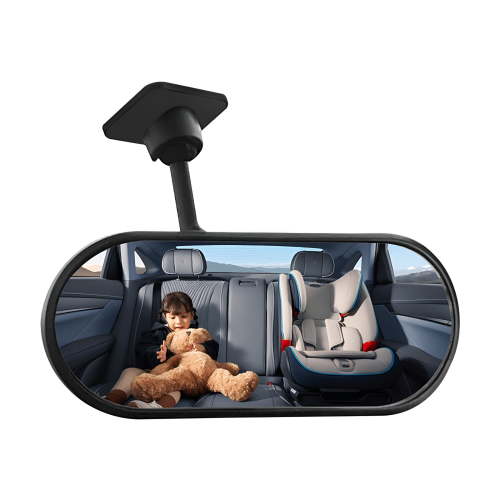 RIONIMA Rearview Baby Car Mirror,Shatterproof Wide Angle Infant Observation Mirror with Stable Clip - Adjustable for Most Vehicles,Easy Install Child Safety Seat Accessory Car Mirror for Baby