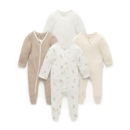 Unisex 4 Pack Zip Footie - Baby