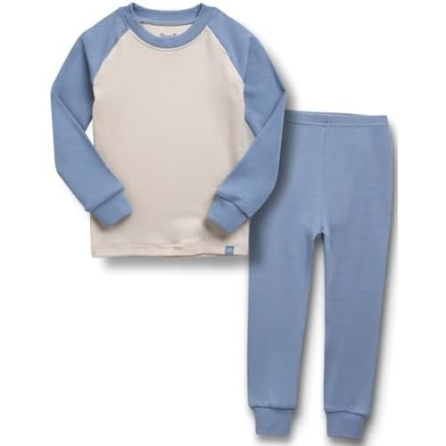 VAENAIT 6M-12Y Toddler Toddler Kids Toddler Girls Boys Soft Comfy Modal Tencel Solid Raglan Sleepwear Pajamas Pjs 2pcs Set