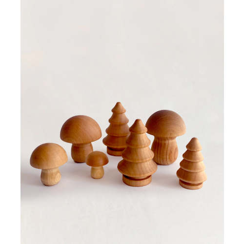 Le Wooden Mushroom & Tree Set