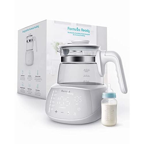 Formula Ready Baby Water Kettle- One Button Boil Cool Down and Keep Warm at Perfect Temperature 24/7 - Dispense Water Instantly- Replace Traditional Bottle Warmer