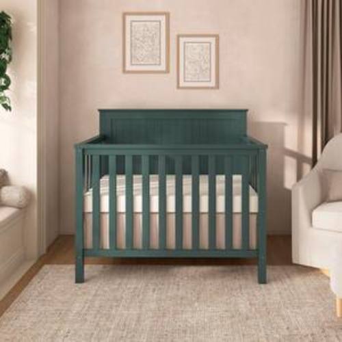 Ava 4-in-1 Olive Convertible Mini Crib