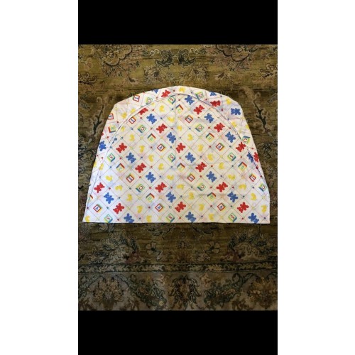 Vintage Primary Colors Teddy Bear Alphabet Block Fitted Crib Sheet