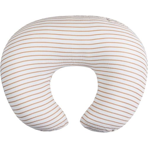 Meracorallo Muslin Nursing Pillow Cover, 100% Cotton Soft and Comfortable Breastfeeding Pillow Slipcover Case for Baby Boys and Girls, Neutral Stripe