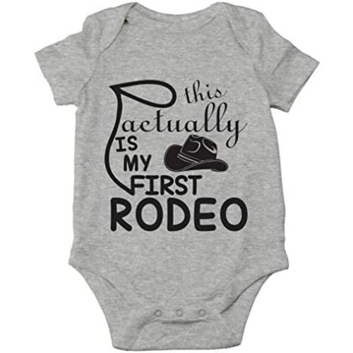 AW Fashions This Is Actually My First Rodeo Baby Bodysuit Adorable Newborn Girl Boy Clothes Newborn Romper