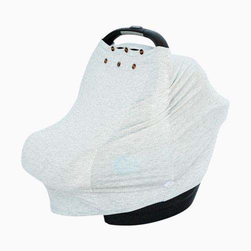 Snuggle Shield LUXE Protection Bamboo Rayon Multi-Use Antimicrobial Air Filtering Infant Cover - Heather Grey, Os