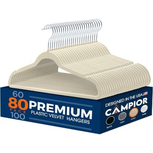 Velvet Hanger,Pack of 80 Colour:Ivory