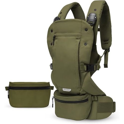 Colugo Baby Carrier - Baby Carrier Newborn to Toddler, Toddler Carrier, Adjustable, Lightweight, Breathable Carrier for Newborn to 33 Pounds (Olive)