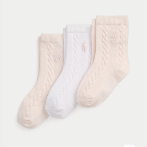 Cable-Knit Ankle Sock 3-Pack