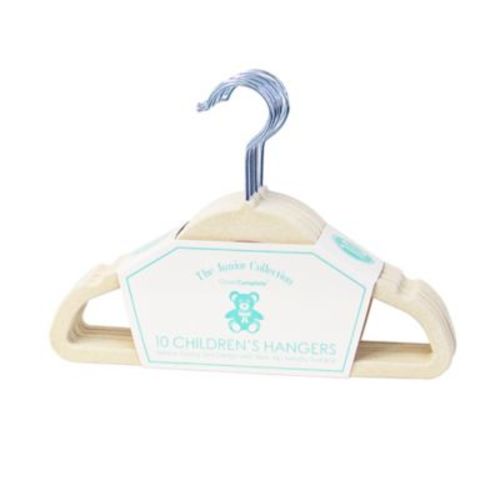 Closet Complete® 10-Pack Flocked Children's Hangers in Natural - NATURAL - 10 CT
