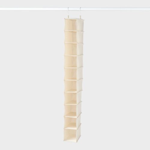 Hanging Closet 10 Shelf Shoe Storage Ivory - Brightroom™