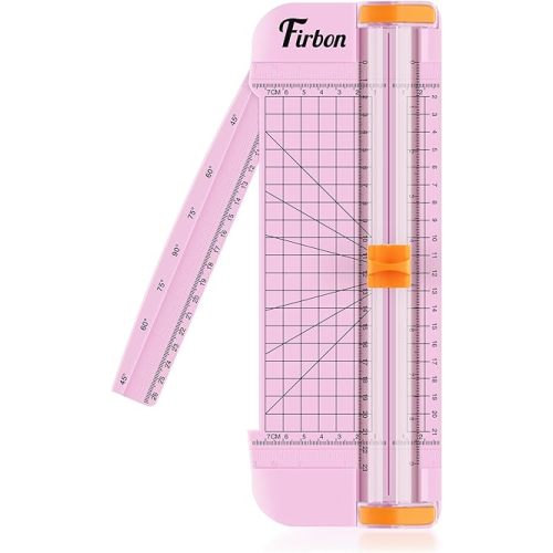 Firbon A5 Paper Cutter, Small Straight Paper Trimmer with Side Ruler