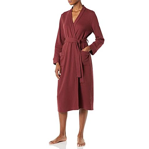 Amazon Essentials Women's Lightweight Waffle Full-Length Bath Robe (Available in Plus Size)