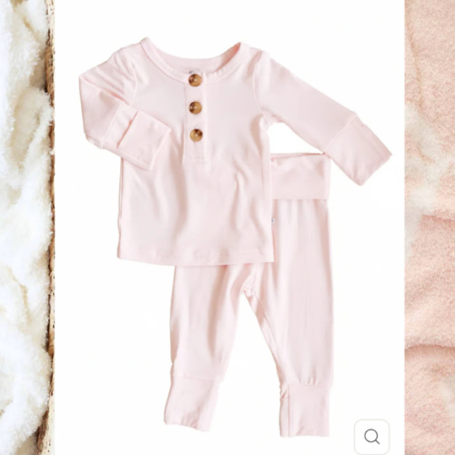 2pc Bamboo Button Top & Bottom