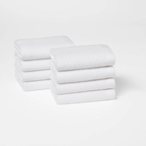 Antimicrobial Washcloth Set, White, 8pk