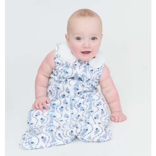 The Sleep Sack - Blue Vine Stripe - Hill House Home