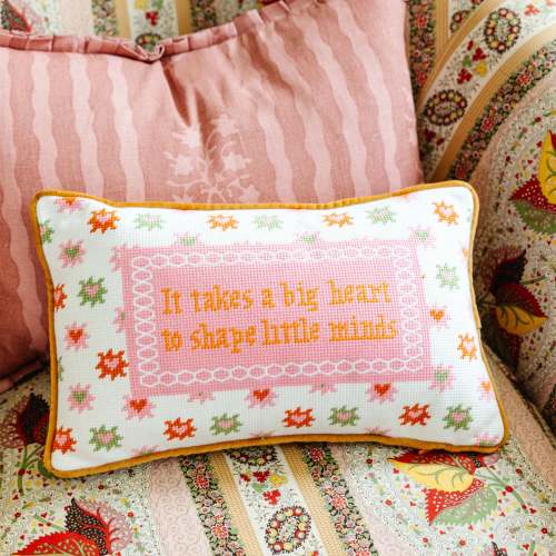 Big Heart Needlepoint Pillow