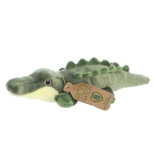 Aurora Medium Eco Softies Alligator Eco Nation Eco-Friendly Stuffed Animal Green 10.5"