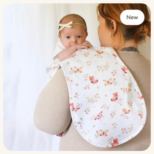 Butterfly Organic Cotton Burp Cloth | Snuggle Hunny