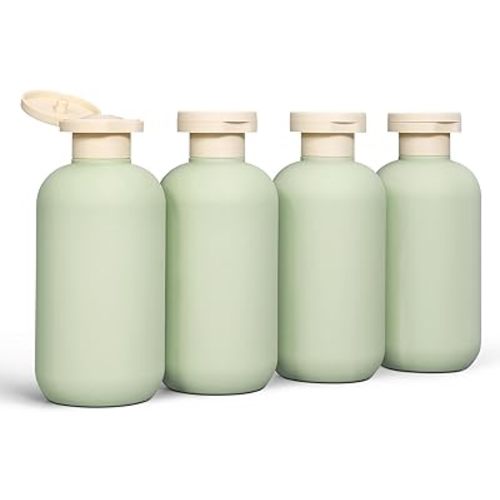 DEMORA 6.6oz Travel Bottles (Green, 4 Pcs)
