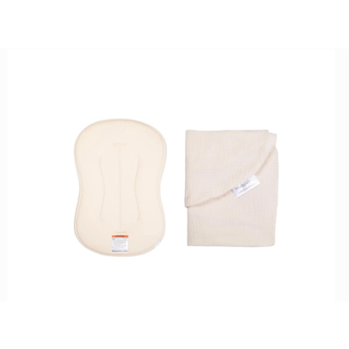 Lounger Curve + Muslin Cover Set | Natural