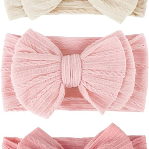 Baby Bows Headbands Nylon Baby Girl Headbands Soft Handmade Hairbands Toddler Hair Accessories for Girls Baby Newborn Infant Kids