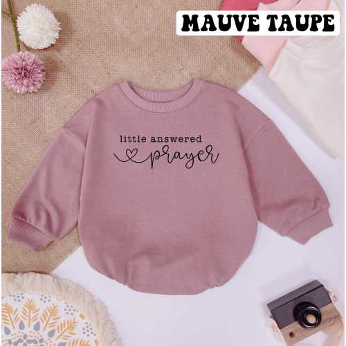 Little Answered Prayer Baby Romper, Christian Bodysuit, Baby Shower Gift