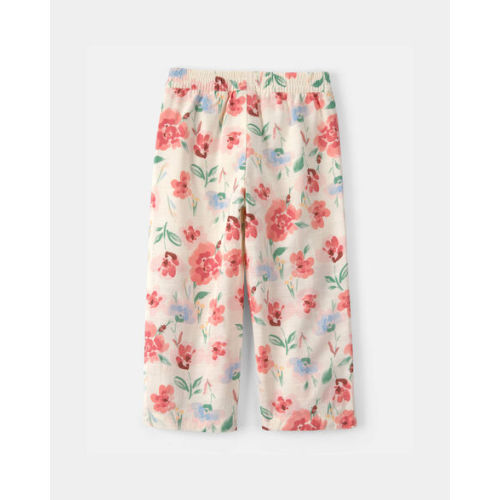Toddler Girl Floral Pants - Cream | Carter's