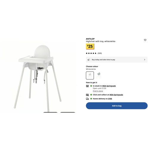 Antilop high chair IKEA